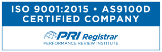 PRI Programs Registrar Certified ISO9001 AS9100-4c
