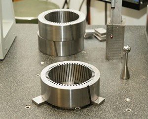 Assembled stack staged on CMM - DANCO Precision