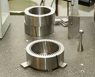 Assembled Stack Staged on CMM - DANCO Precision