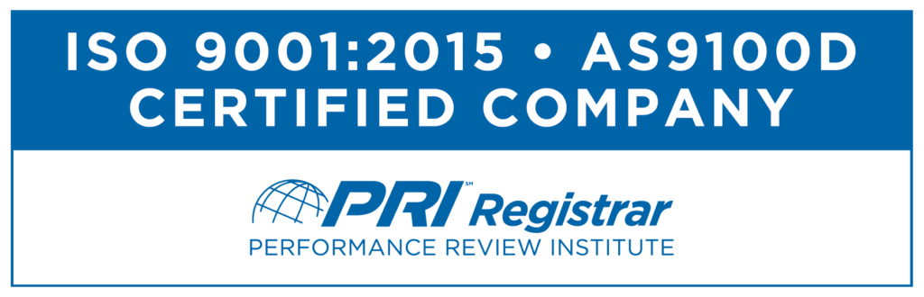 PRI Programs Registrar Certified ISO9001 AS9100-4c